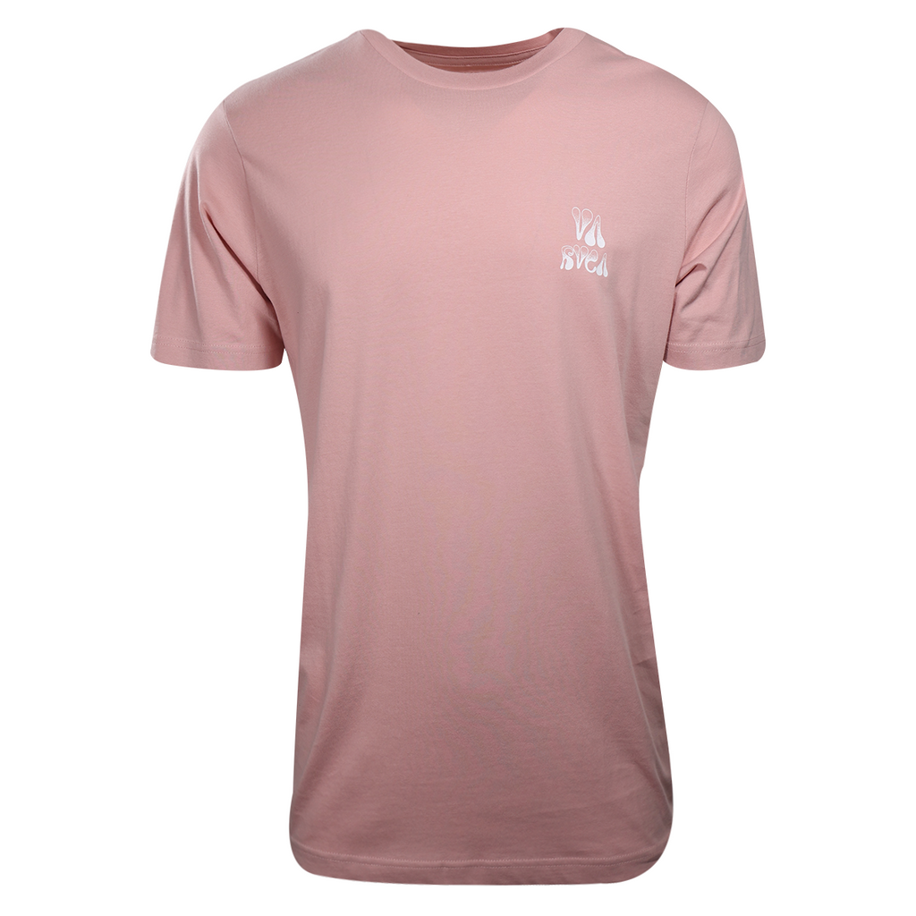 RVCA Men's Millennial Pink Peace Not War Regular Fit S/S T-Shirt (S31)