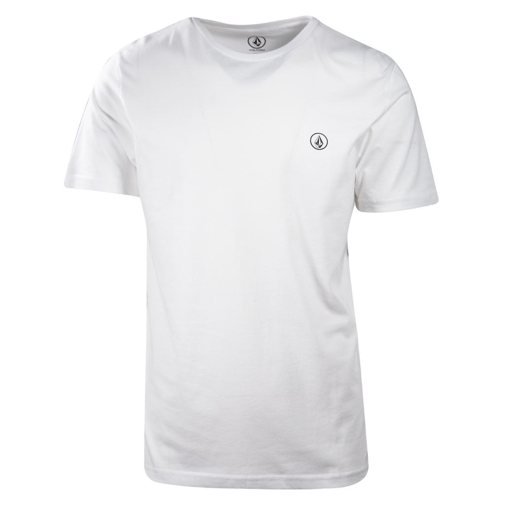 Volcom Men's White Circle Blank S/S T-Shirt (S18)