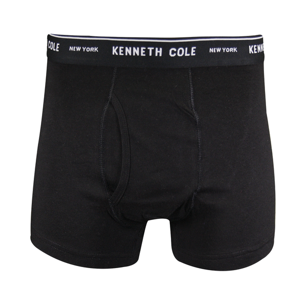 Kenneth Cole Men's New York 1 Pack Black Band Black Boxer Brief (S03)