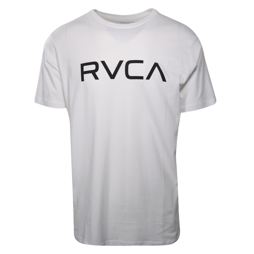 RVCA Men's White Classic Text Regular Fit S/S T-Shirt (S25)
