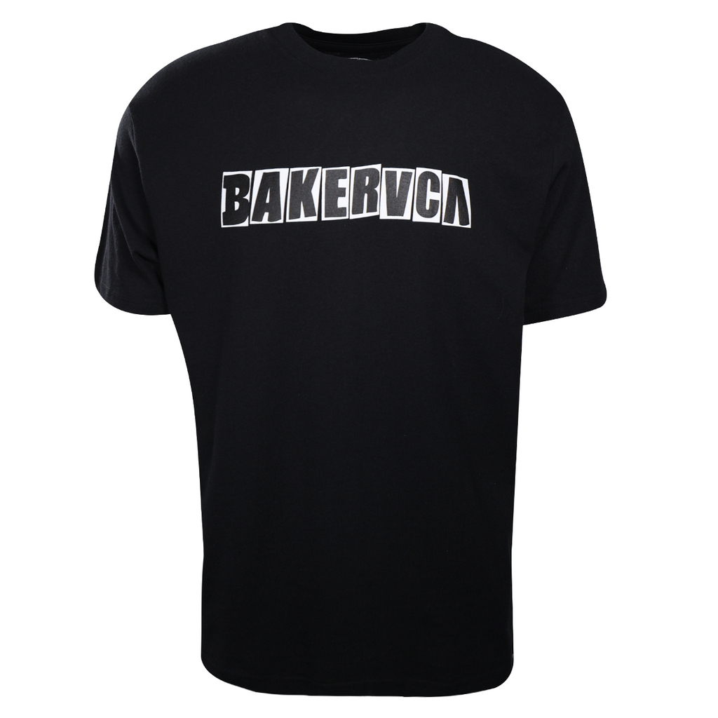 RVCA Men's Black Ransom BAKERVCA Relaxed Fit S/S T-Shirt (S07)