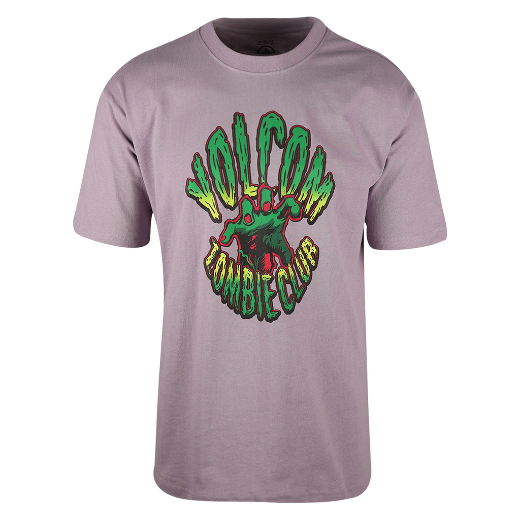 Volcom Men's Lavender Zombie Club S/S T-Shirt (S52)