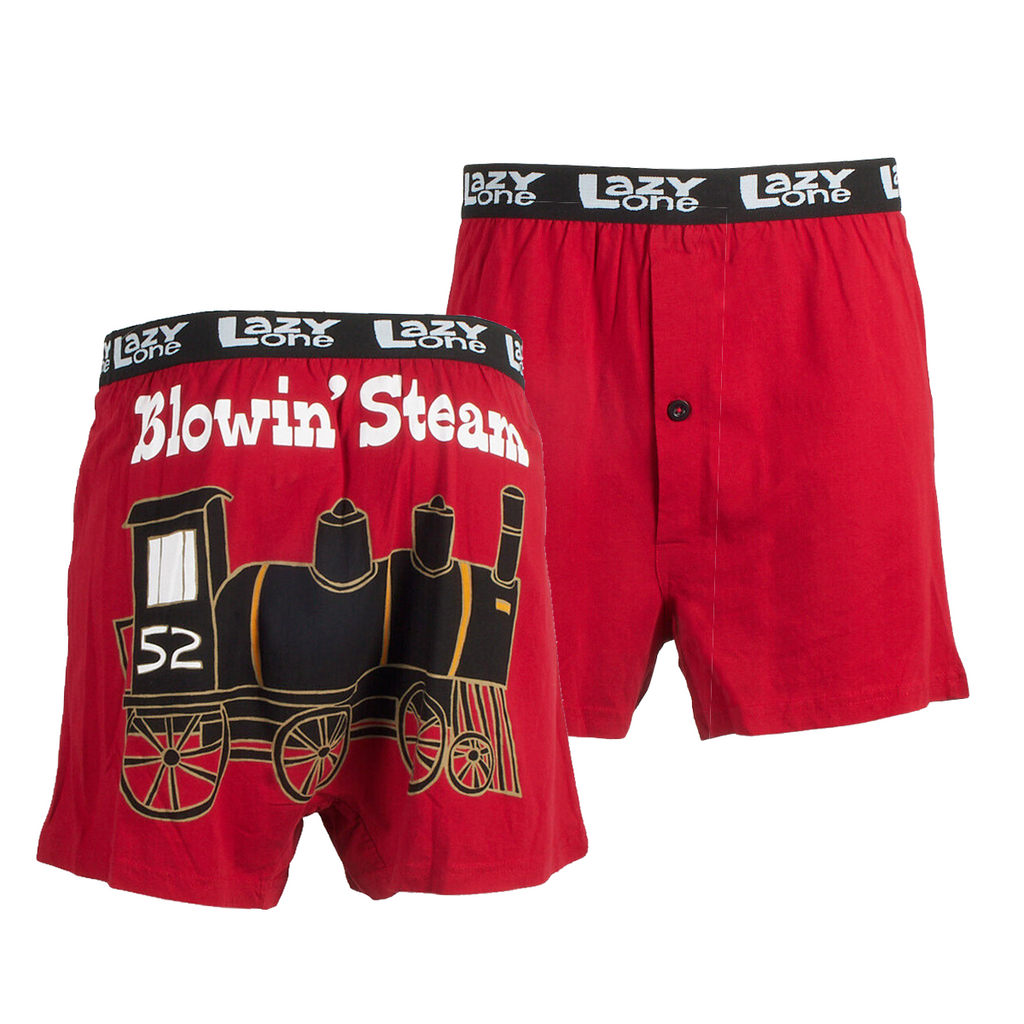 Lazy One Men's Blowing Steam Boxers